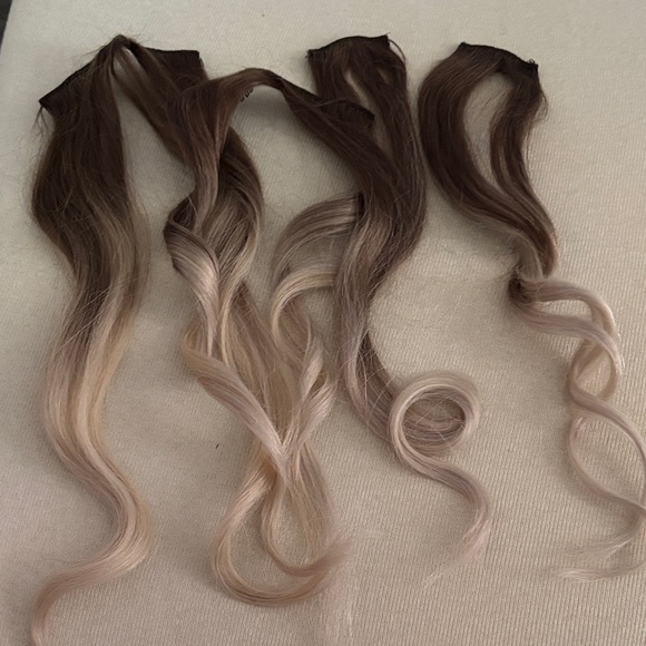 OMBRÉ Brown and Blonde Hair Extensions - Picture 1 of 4